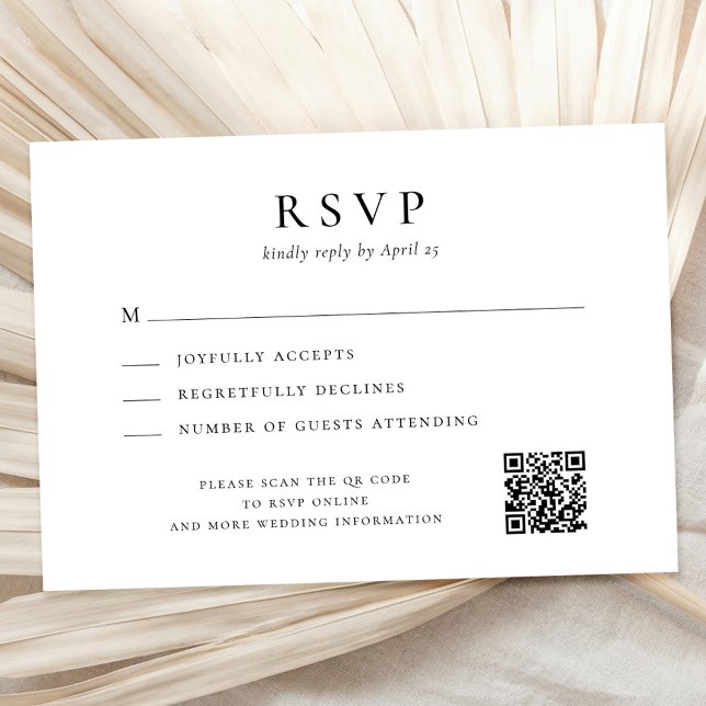 Simple Modern Wedding RSVP Card (Creator Uploaded)