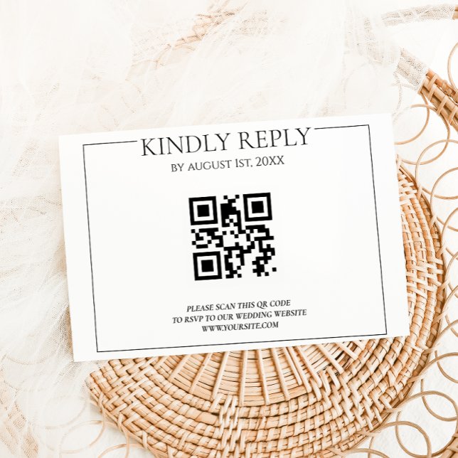 Simple Modern Wedding RSVP Card (Creator Uploaded)