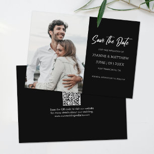 Simple Modern Wedding Save The Date QR Code Invitation