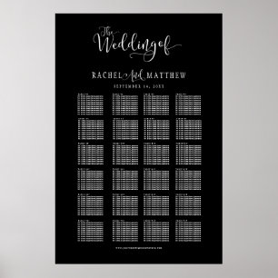 Simple&Modern. Wedding Seating Chart Budget Poster