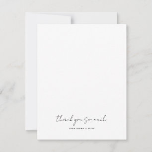 Simple Modern Wedding Thank you Card