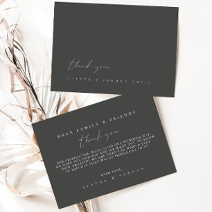 Simple Modern Wedding Thank You Card