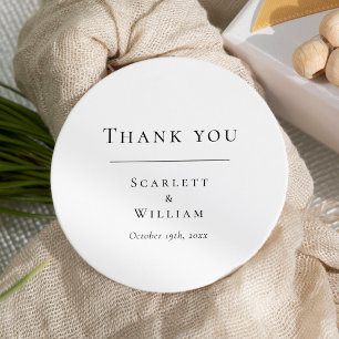Simple Modern Wedding Thank You Favour Tags