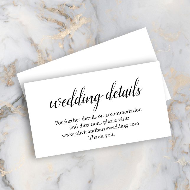 Simple Modern Wedding Website Enclosure Card (Creator Uploaded)