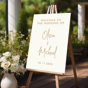 Simple Modern Wedding Welcome Acrylic Sign