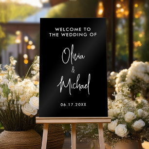 Simple Modern Wedding Welcome Acrylic Sign