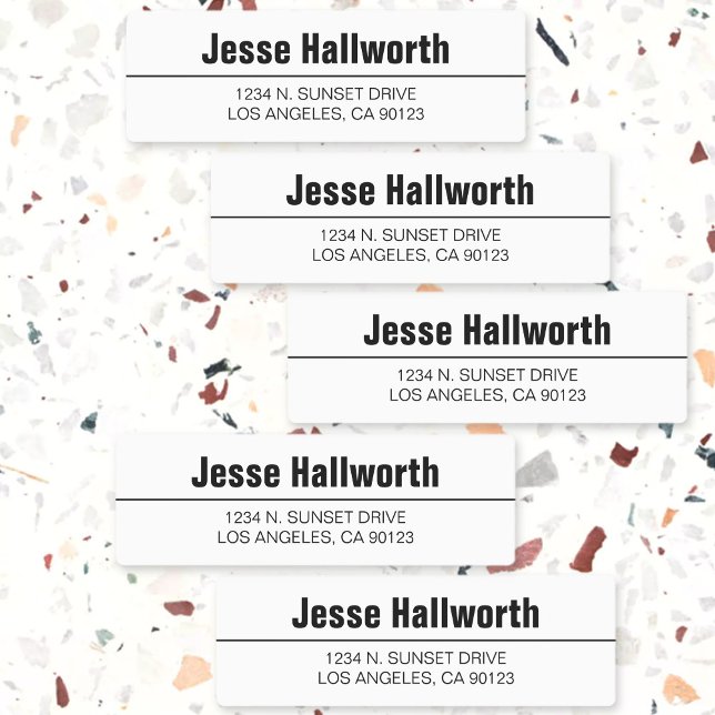 Simple Modern White & Black Waterproof Address (Creator Uploaded)