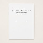 Simple Modern White Earring Display Card
