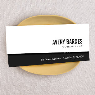 Simple Modern White Professional Mini Business Card