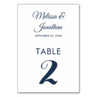 Simple modern white Prussian blue elegant wedding
