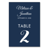Simple modern white Prussian blue elegant wedding