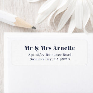 Simple Modern White Return Address