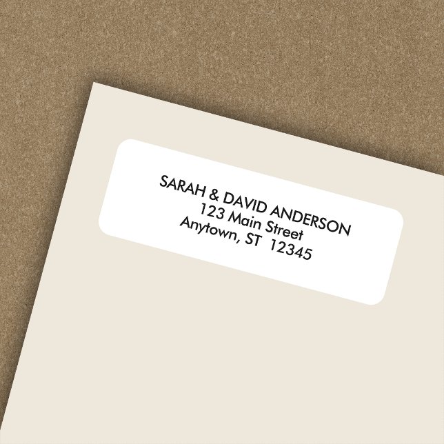 Simple Modern White Return Address Label (Creator Uploaded)