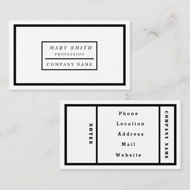 Simple Modern White Snow Business Card (Front/Back)