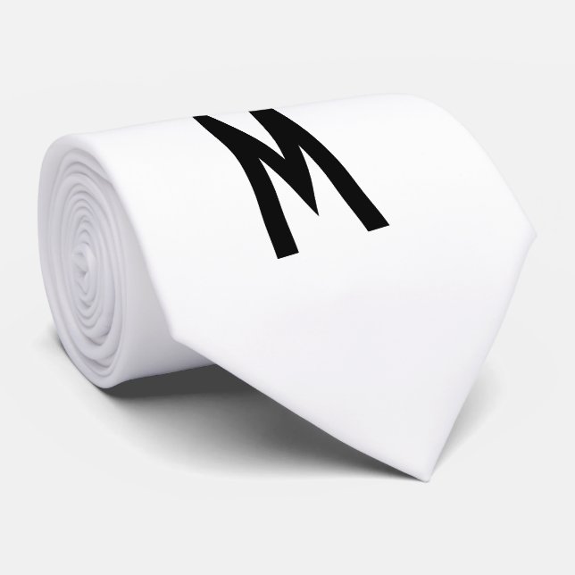Simple Modern White Snow Tie (Rolled)