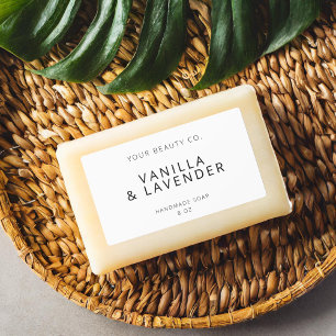 Simple Modern White Soap Label