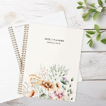 Simple Modern Wildflower Floral Personalised Planner<br><div class="desc">Simple Modern Wildflower Floral Personalised Planner Notebook</div>