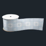 Simple Modern Winter Snowflake Christmas Holiday Satin Ribbon<br><div class="desc">Simple Modern Winter Snowflake Christmas Holiday Ribbon features a pattern of blue and white snowflakes on a chequerboard background. Traditional Christmas holiday pattern perfect for holiday gift wrapping. Suitable for family,  friends,  corporate and more. Designed by Evco Studio www.zazzle.com/store/evcostudio</div>