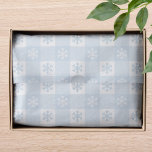 Simple Modern Winter Snowflake Christmas Holiday Tissue Paper<br><div class="desc">Simple Modern Winter Snowflake Christmas Holiday Wrapping Paper Tissue Paper features a pattern of blue and white snowflakes on a chequerboard background. Traditional Christmas holiday pattern perfect for holiday gift wrapping. Suitable for family,  friends,  corporate and more. Designed by Evco Studio www.zazzle.com/store/evcostudio</div>