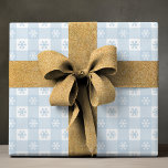 Simple Modern Winter Snowflake Christmas Holiday Wrapping Paper<br><div class="desc">Simple Modern Winter Snowflake Christmas Holiday Wrapping Paper Gift Wrap features a pattern of blue and white snowflakes on a chequerboard background. Traditional Christmas holiday pattern perfect for holiday gift wrapping. Suitable for family,  friends,  corporate and more. Designed by Evco Studio www.zazzle.com/store/evcostudio</div>