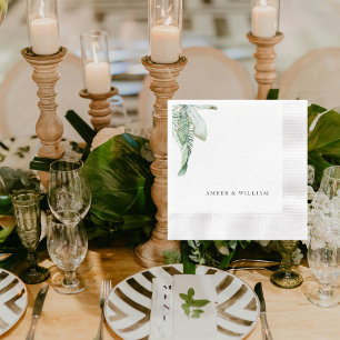 Simple Moments Tropical Wedding Coined II Napkin