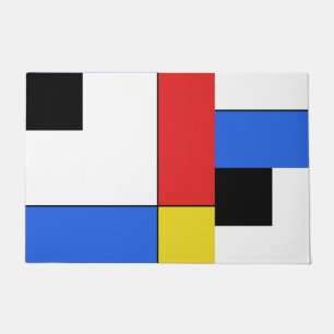 Simple Mondrian Neoplasticism Doormat