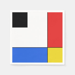 Simple Mondrian Neoplasticism Napkin