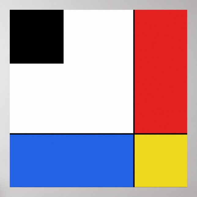 Simple Mondrian Neoplasticism Poster (Front)