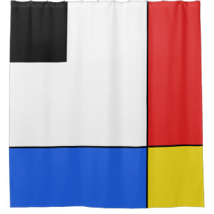 Simple Mondrian Neoplasticism Shower Curtain