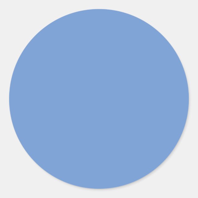 simple monochromatic blue  classic round sticker (Front)