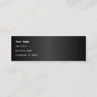 Simple Monochrome Design Mini Business Card