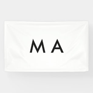 Simple monogram add your name letter man minimal banner