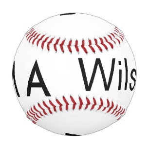 Simple monogram add your name letter man minimal baseball