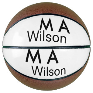 Simple monogram add your name letter man minimal basketball