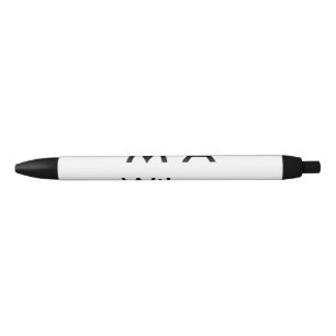 Simple monogram add your name letter man minimal black ink pen