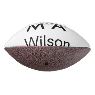 Simple monogram add your name letter man minimal football