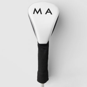 Simple monogram add your name letter man minimal golf head cover