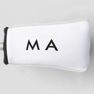 Simple monogram add your name letter man minimal golf head cover