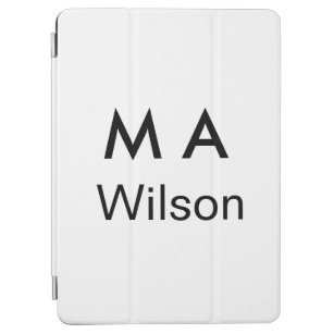 Simple monogram add your name letter man minimal   iPad air cover