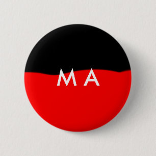 Simple monogram add your name letter man minimal t 6 cm round badge