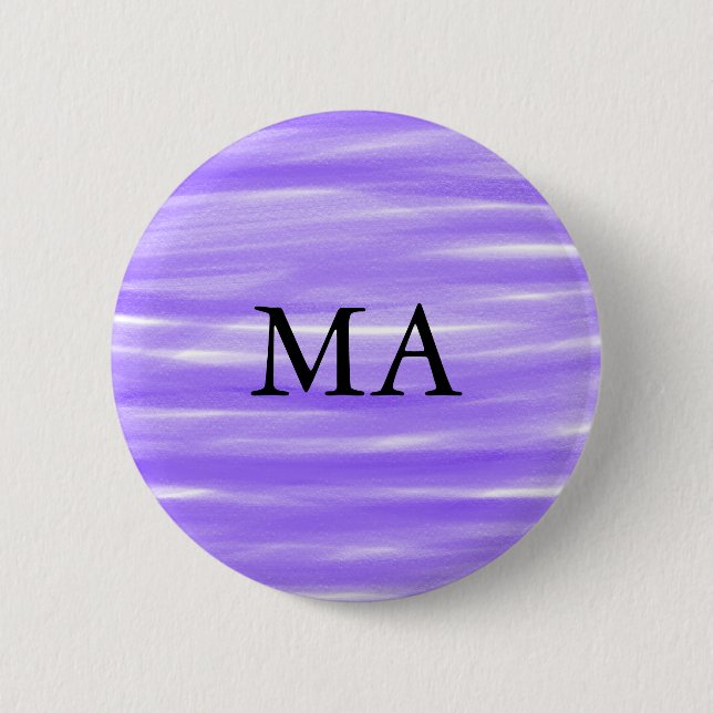Simple monogram add your name letter man minimal t 6 cm round badge (Front)