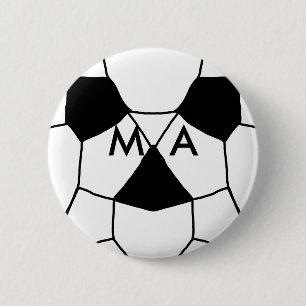 Simple monogram add your name letter man minimal t 6 cm round badge