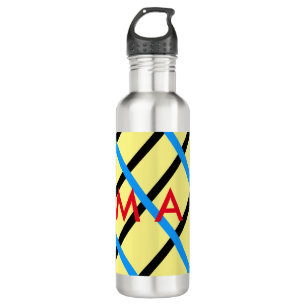 Simple monogram add your name letter man minimal t 710 ml water bottle
