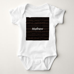 Simple monogram add your name letter man minimal t baby bodysuit
