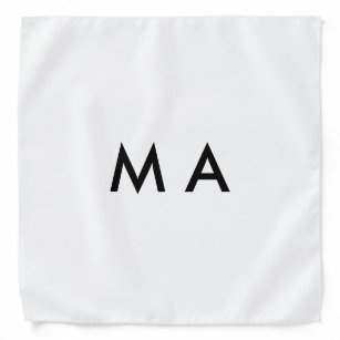 Simple monogram add your name letter man minimal t bandana