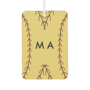 Simple monogram add your name letter man minimal t car air freshener