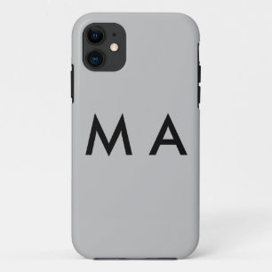 Simple monogram add your name letter man minimal t Case-Mate iPhone case