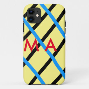 Simple monogram add your name letter man minimal t Case-Mate iPhone case