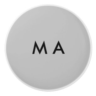 Simple monogram add your name letter man minimal t ceramic knob