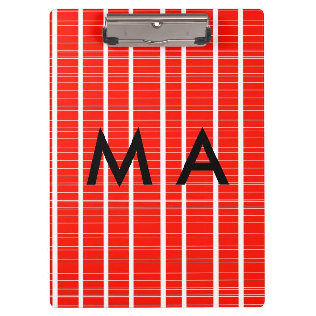 Simple monogram add your name letter man minimal t clipboard (Front)